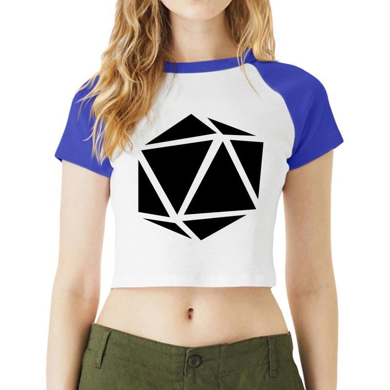 Icosahedron Raglan Crop Top by SabriAcar | Artistshot