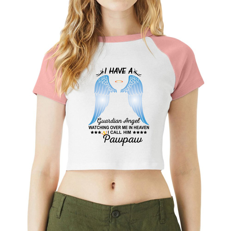 My Pawpaw Is My Guardian Angel Raglan Crop Top by SabriAcar | Artistshot