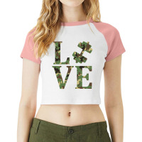 Love Gym Camouflage Raglan Crop Top | Artistshot