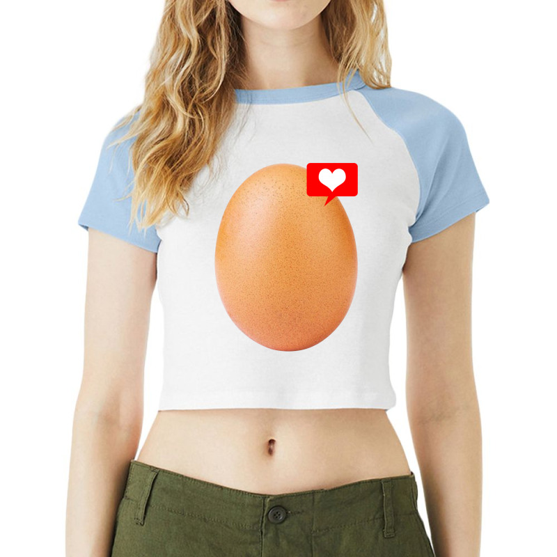 Like Egg Raglan Crop Top by autlu2024 | Artistshot