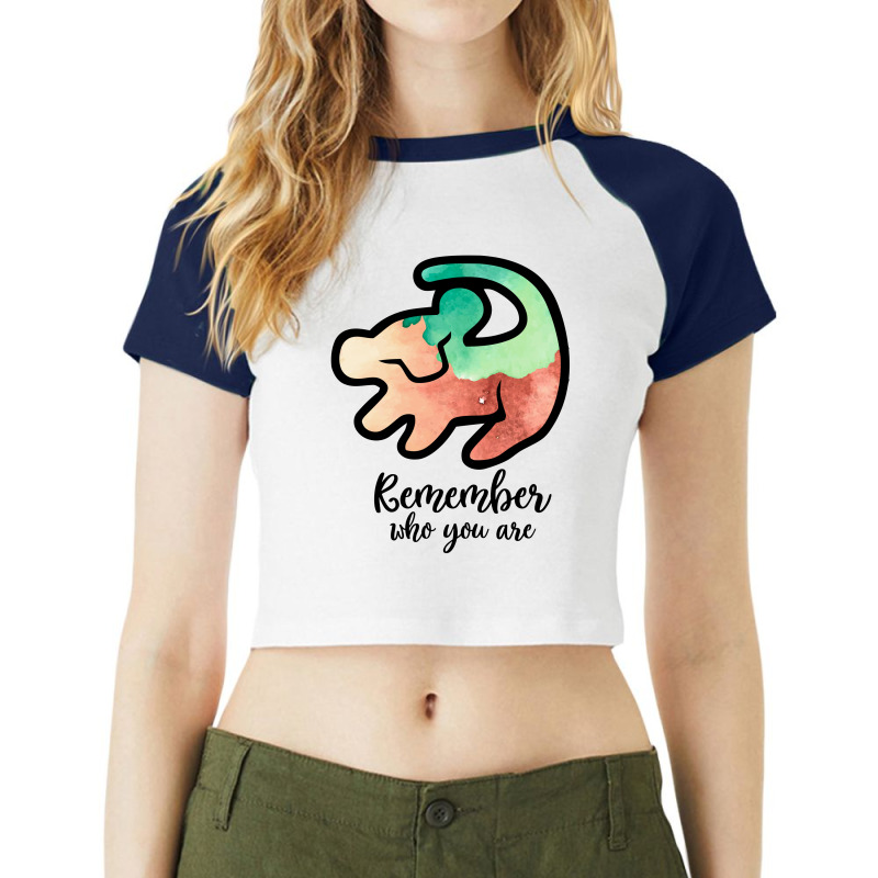 Simba Remember Who You Are For Light Raglan Crop Top by autlu2024 | Artistshot