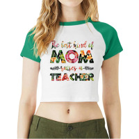 Teacher Mom Raglan Crop Top | Artistshot