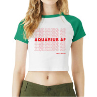 Aquarius Af Raglan Crop Top | Artistshot