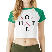 Hope For Light Raglan Crop Top | Artistshot