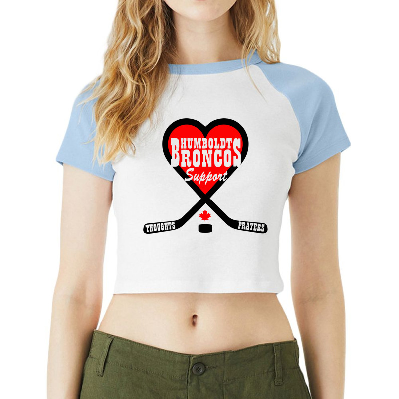 Humboldt Broncos Hockey Memorial Canada Raglan Crop Top by Trending Design | Artistshot