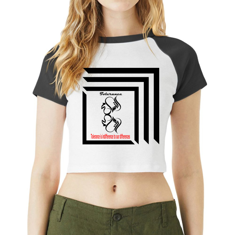 8 Tollerance Raglan Crop Top by nowlam | Artistshot