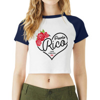 Puerto Rico Love Forever Raglan Crop Top | Artistshot