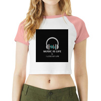 Music Is Life Raglan Crop Top | Artistshot