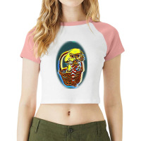 Dog With Ball Running From Che Raglan Crop Top | Artistshot