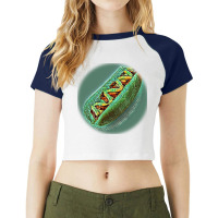 Hot Dog With Mustard And Ketc Raglan Crop Top | Artistshot