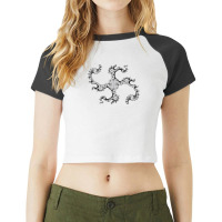 Fractal Star Raglan Crop Top | Artistshot