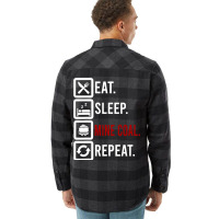 Eat Sleep Mine Coal Mineworker Miner Mining Miners Flannel Shirt | Artistshot