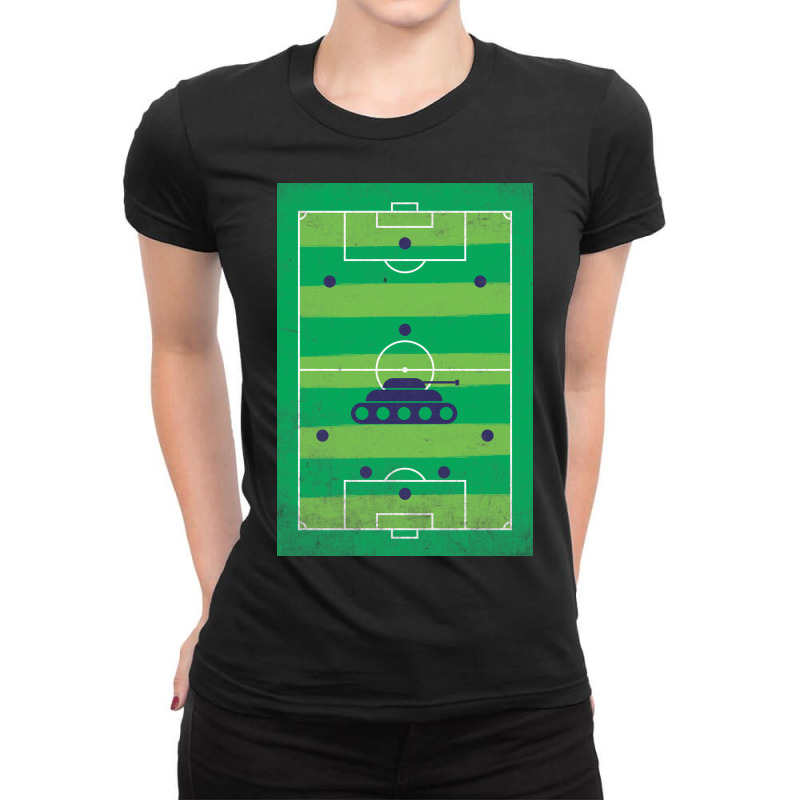 Parking Tank Football Strategy Ladies Fitted T-Shirt by TaufanHeri | Artistshot