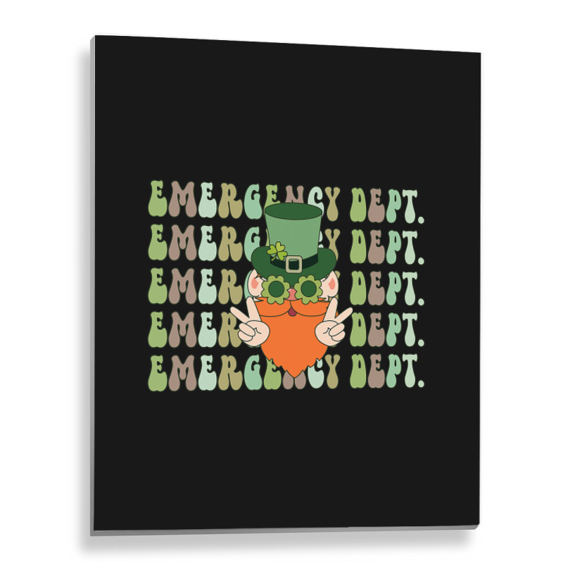 Emergency Department St Patricks Day Er Ed Nurse R Metal Print Vertical | Artistshot