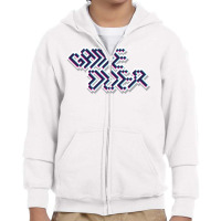 Game Over Pixel Glitch Style Youth Zipper Hoodie | Artistshot