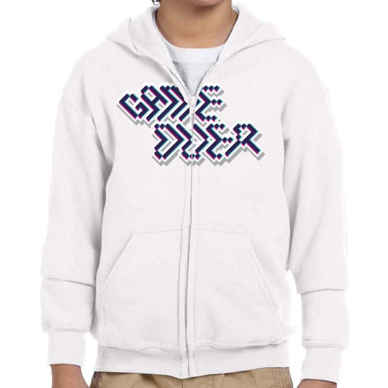 Game Over Pixel Glitch Style Youth Zipper Hoodie by TaufanHeri | Artistshot