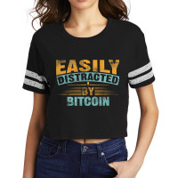 Easily Distracted By Bitcoin Miner Mining Trading Scorecard Crop Tee | Artistshot