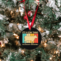 Funny Cow Art For Men Women Cow Farmer Dairy Farmi Ornament | Artistshot