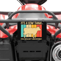 Funny Cow Art For Men Women Cow Farmer Dairy Farmi Atv License Plate | Artistshot