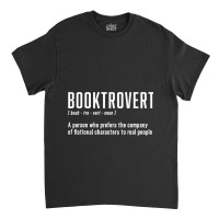 Funny Booktrovert Definition Book Lovers Librarian Classic T-shirt | Artistshot