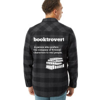 Funny Booktrovert Definition Librarian Gifts For B Flannel Shirt | Artistshot