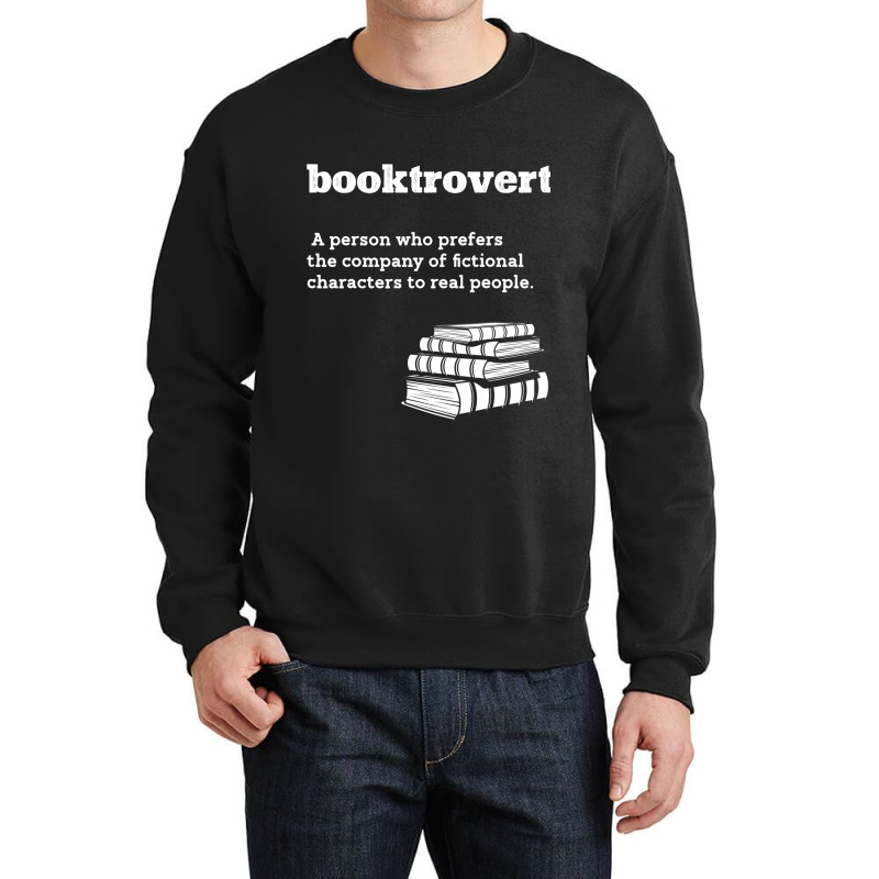 Funny Booktrovert Definition Librarian Gifts For B Crewneck Sweatshirt by DericLawlea | Artistshot