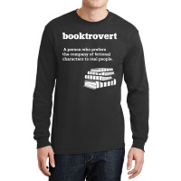 Funny Booktrovert Definition Librarian Gifts For B Long Sleeve Shirts | Artistshot