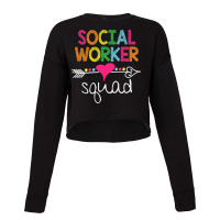 Social Worker Squad Rainbow Women School Social Wo Cropped Sweater | Artistshot