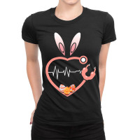 Stethoscope Love Easter Nurse Life Egg Nurse Easte Ladies Fitted T-shirt | Artistshot