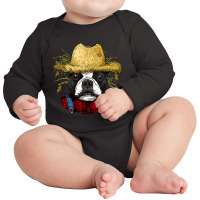 Boston Terrier Dog Farmer Farming Agriculture Pet Long Sleeve Baby Bodysuit | Artistshot