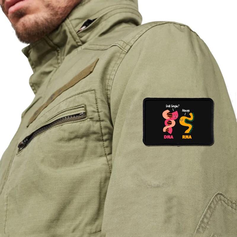 Still Single Always Dna Rna Chains Biology Lover B Rectangle Patch | Artistshot