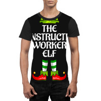 The Construction Worker Elf Christmas Career Costu Graphic T-shirt | Artistshot