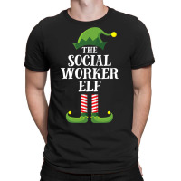 Social Worker Elf Matching Family Group Christmas  T-shirt | Artistshot