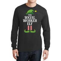 Social Worker Elf Matching Family Group Christmas  Long Sleeve Shirts | Artistshot