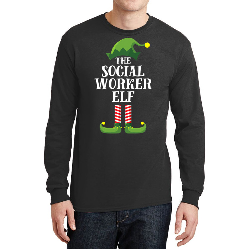 Social Worker Elf Matching Family Group Christmas  Long Sleeve Shirts by StevieDerry | Artistshot