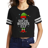 Social Worker Elf Xmas Groupe Matching Pajama Chri Scorecard Crop Tee | Artistshot