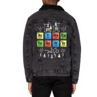 Science Lover Biology Major Microscope Chemistry T Unisex Sherpa-lined Denim Jacket | Artistshot