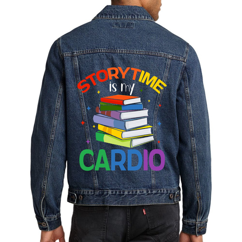 Storytime Is My Cardio Story Book Storybook Librar Men Denim Jacket by TamariGinter | Artistshot