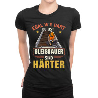 Track Builder Rail Worker Construction Employees P Ladies Fitted T-shirt | Artistshot