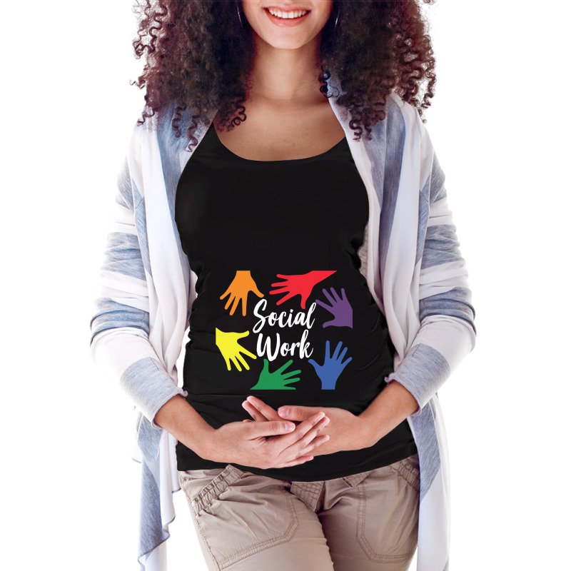 Social Work Job Graduation Worker 1 Maternity Scoop Neck T-shirt by SiddharthaGish | Artistshot