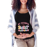 Retro Valentines Day Nurse My Patients Are Sweet H Maternity Scoop Neck T-shirt | Artistshot