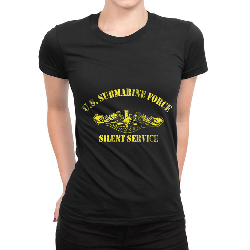 U.s Submarine Force Silent Service Veteran Submari Ladies Fitted T-Shirt by DilynnRinker | Artistshot