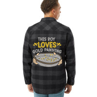 This Boy Loves Gold Panning Hobby Digging Pan Digg Flannel Shirt | Artistshot