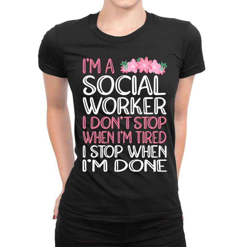 Social Worker 7 Ladies Fitted T-Shirt by Vibrantora | Artistshot