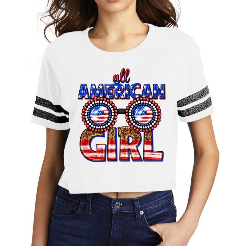 All American Girl Scorecard Crop Tee by enoddigitalart@gmail.com | Artistshot