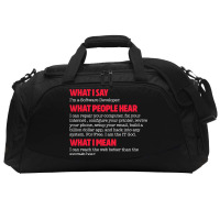 Software Developer Funny Computer Programmer Codin Active Duffel | Artistshot