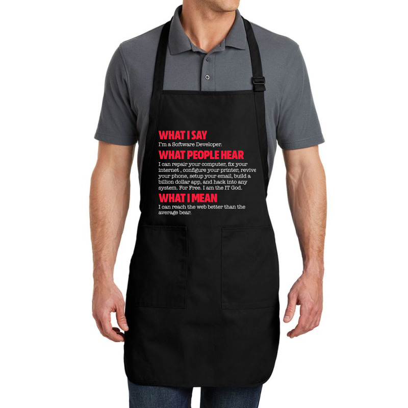 Software Developer Funny Computer Programmer Codin Full-length Apron | Artistshot