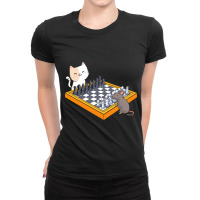 Cat Owner Chess Board Grandmaster Board Game Chess Ladies Fitted T-shirt | Artistshot