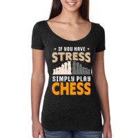 Chess Tournament Coach Chess Piece Queen King Rook Women's Triblend Scoop T-shirt | Artistshot