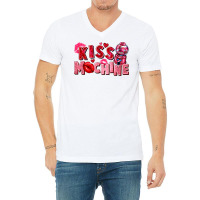 Kiss Machine Valentine's Day V-neck Tee | Artistshot